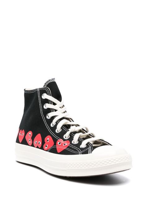 chuck 70 multi hearts sneakers unisex black COMME DES GARÇONS PLAY X CONVERSE | AZ-K127-0011